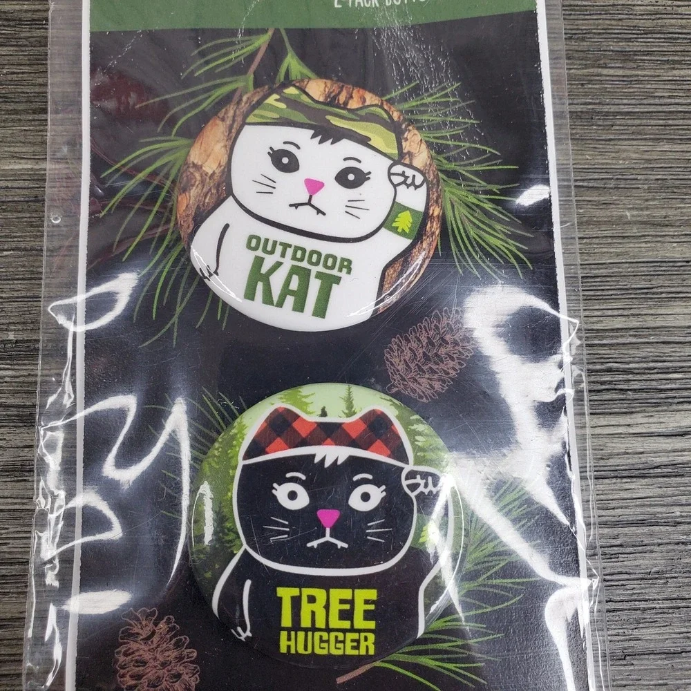 Resista Kat 2 Piece Cat Themed Nature Backpack Buttons TREE HUGGER,‎ Outdoor Kat
